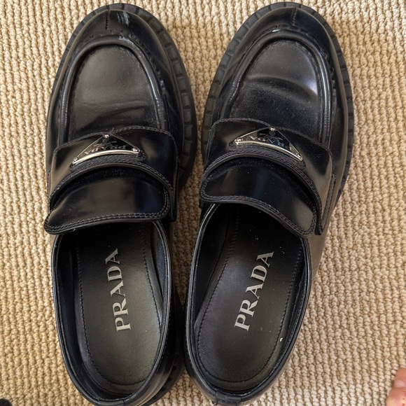 Prada Shoes - Prada Women’s Black Leather Loafers